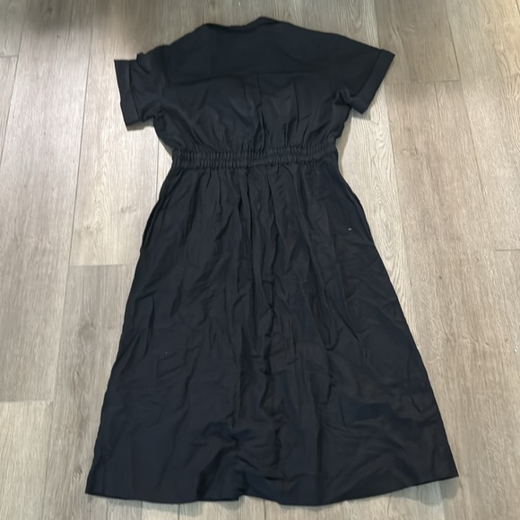 NWT! Banana Republic Black Linen-Blend Midi Shirtdress - Size Large 🐥 - Picture 6 of 7